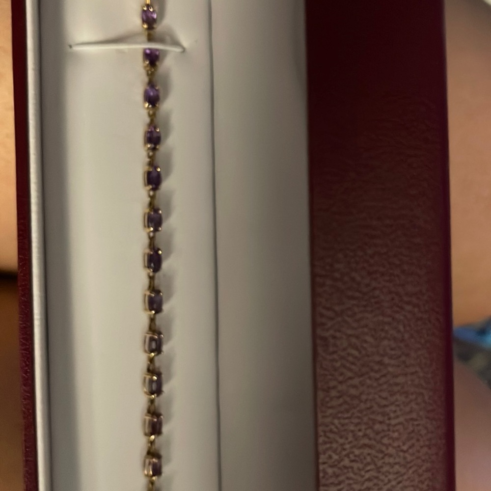 Helzberg diamonds amethyst bracelet in yellow gold